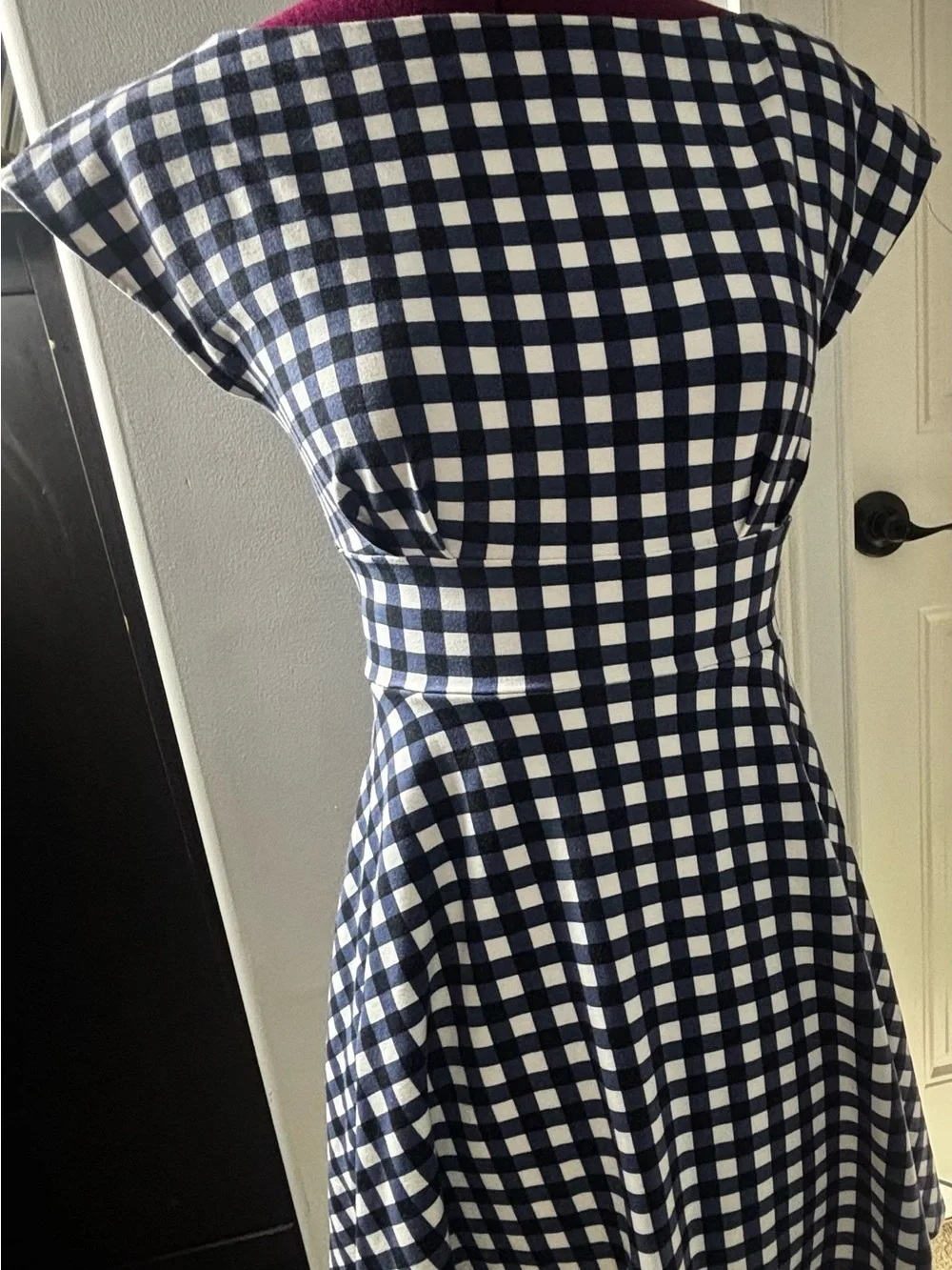 Kate Spade New York Fiorella Gingham Fit & Flare Dress XS